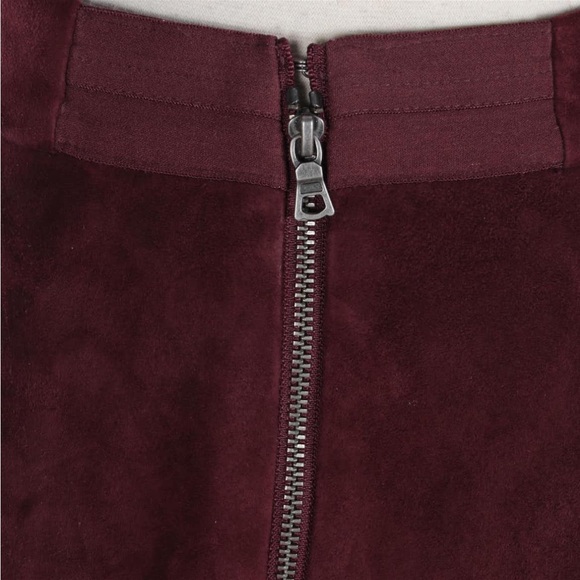 SOLD Alice and Olivia Lee Suede Miniskirt Sz 2 - Picture 4 of 4